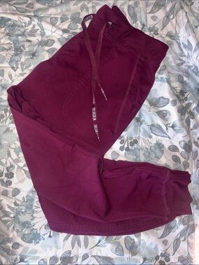 Med Couture Wine Women's Jogger Scrubs pants Touch style Med Petite